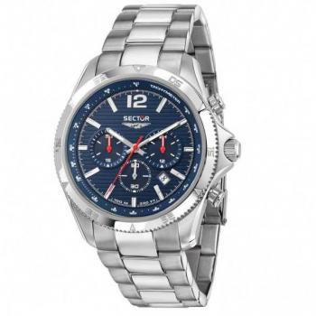 Sector No Limits Chronograph Blue Dial Stainless Steel Watch, Gray male, Size: ONE SIZE