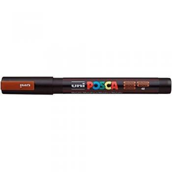 Faber Castell Uniball Posca - Paquete de 12 rotuladores de Punta Fina, Dorado