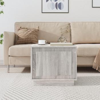 Mesa baja Sonoma de madera contrachapada gris 51x50x44 cm