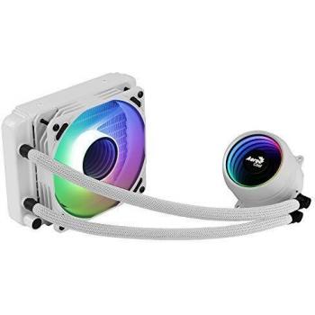 Aerocool MIRAGEL120W, Refrigeración Líquida CPU, Ventilador 120mm ARGB, TDP 200W, Blanco
