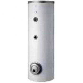 Deposito acumulador esmaltado, modelo AS-200-2E, volumen ACS de 200 litros, instalación vertical, 2 serpentines, clase eficiencia enegética C, 61 x 61 x 1,423 centímetros