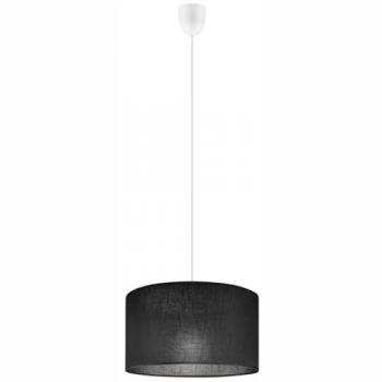 Lámpara de Suspensión Vivian, Tejido PVC, Plástico Negro, 70x35x35 cm