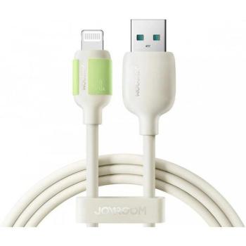 Cable USB-A a Lightning Joyroom S-A53 3A Carga Rápida 2m Beige con Punta Fluorescente