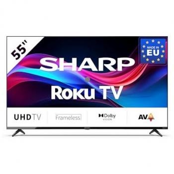 Televisor LED Smart 55 Sharp 4K Ultra HD, HDR10, HDMI 2.1, Wi-Fi, para juegos y streaming