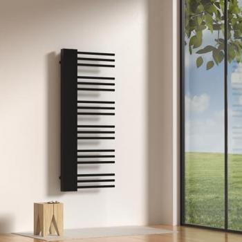 Radiador Toallero Mural Kviteseid 18 Tubos 470W Acero 120x50 cm - Negro