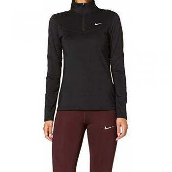 Nike W NP WM Top Hz Camiseta con Media Cremallera, Mujer, Negro
