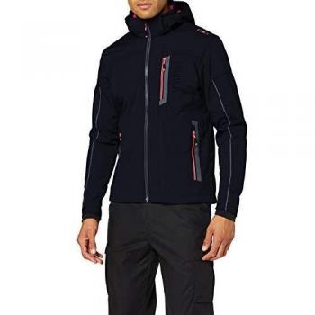CMP Softshell Jacke 39A0747 Chaqueta, Hombre, Azul/Negro, 48