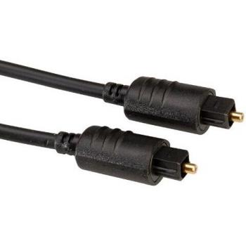 Cable Toslink Óptico 2.0m - Conectores Macho, Alta Calidad de Audio y Video