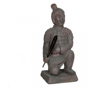 Figura Decorativa Romimex Guerrero Marrón Resina 25 x 56 x 23 cm