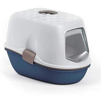Stefanplast 4-97944 Bandeja Gatos WC Furba Top Chic, 58x39x43cm, Blanco y Azul