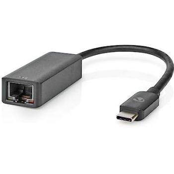 Adaptador de red USB-C a RJ45 Nedis 3.2 Gen 1 2.5 Gbps 0.20 m Negro
