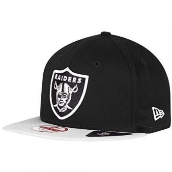New Era NFL Cotton Block Oakland Raiders Gorra de béisbol, Negro, M para Hombre