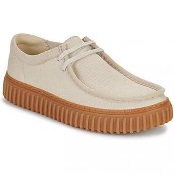 Clarks Torhill Lo Men's Casual Lace Up Shoes - Colour: Off White, Standard Fit Size 7, Textile Material