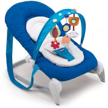 Chicco Hoopla - Hamaca con arco de juegos y reductor modular, de 0 a 9 kg, colección 2016, color azul