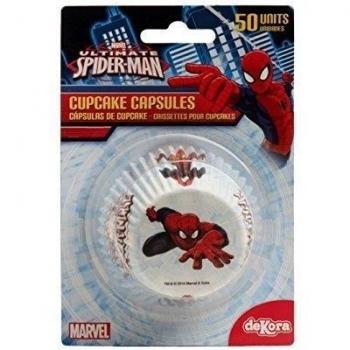 Dekora 339008 Spiderman, Capsulas Cupcakes, 50 Pezzi, Multicolor