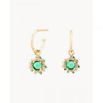 Pendientes Aro Lofoten Island con pedrería multicolor