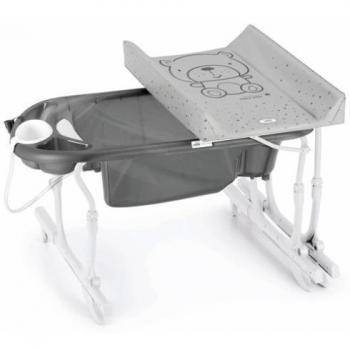 Bañera-Cambiador Idro Baby Extraíble Teddy Gris Cam