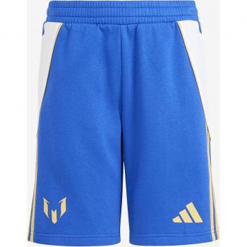 Pantalones cortos de fútbol Adidas Messi infantiles azul, talla 147-152 cm