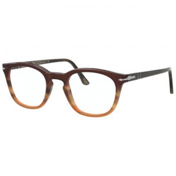 Persol PO3258V Col. 1136 Unisex Panthos Fantasy Eyeglasses, Brown, Size: 45 MM