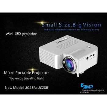 Miniproyector portátil UC28C+ 1080P HD para cine en casa, proyector LED compacto