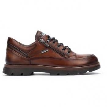 Pikolinos - Zapatos de cordones de piel para hombre con cremallera lateral y plantilla extraíble modelo Vigo M3M