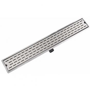 vidaXL Desagüe Lineal Ducha Líneas 830x140 mm Flujo 40 L/min Acero Inoxidable
