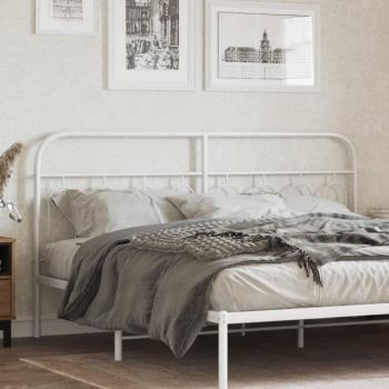 Cabecero de metal blanco 183 cm Vidaxl Blanco