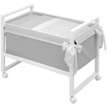 Cambrass Next Denim - Minicuna cuadrada, color gris