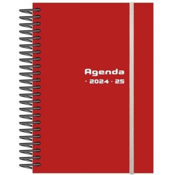 Agenda Escolar 2024-25 Senfort Junior Decorada Espiral Tapa PP S/V 150x210 con Goma Rojo