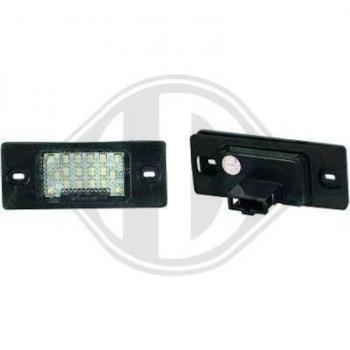 Piloto de matrícula DIEDERICHS LID10410 con luz LED, diseño compacto, fácil instalación, compatible con múltiples modelos de vehículos