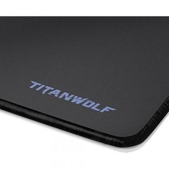 Titan Wolf Speed Gaming para ratón XXL, 44 cm x 35 cm | Speed Gaming Mousepad | Mejora Precisión Y Velocidad en el juego | goma inferior para adherentes superficies, Negro
