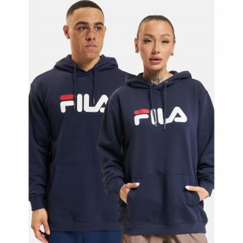 Fila Blue Cotton Hooded Sweater with Pocket - Size M