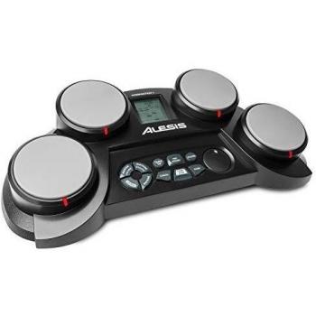 Alesis CompactKit 4 - Batería Electrónica de Sobremesa de 4 Pads Sensibles a la Velocidad, 70 Sonidos, Función de Entrenamiento y de Juego y Baquetas Incluidas, instrumento musical ideal para niños