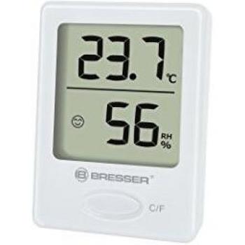 Bresser Termómetro e higrómetro Temeo Hygro Indicator para colocar de pie o para montaje en pared con indicador de temperatura ambiente individual, color blanco