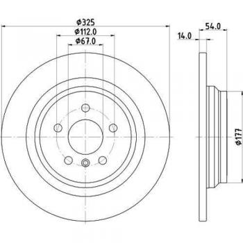 HELLA Brake Disc 8DD 355 122-861