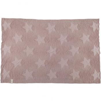 Lorena Canals Manta Bebe Hippy Stars 100% Algodón - Nude Vintage - 90x120 cm