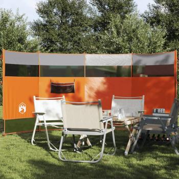 Cortaviento de camping impermeable vidaXL 366x152x152 cm Color Azul, Gris, Naranja y Verde