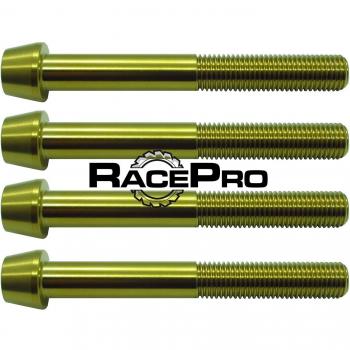 RacePro - 4x Oro Cónico Titanio Calibrador Perno for Suzuki GSXR750 2009