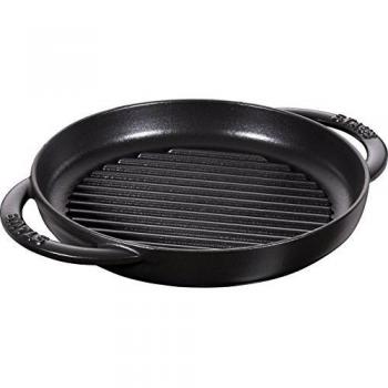 Staub 40511-520-0 - Grill doble asa redondo, color negro mate, tamaño 22 cm