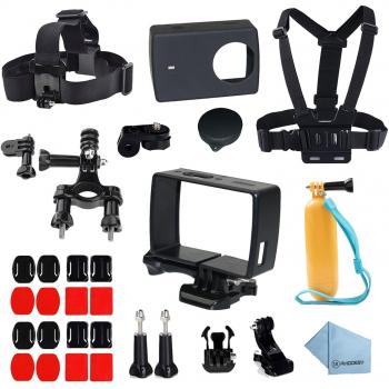 Rhodesy 28 en 1 Caso del Capítulo de Xiaomi Yi 4K/4K+ Yi Lite Vivienda de Protección Accesorios Bundle para Xiaomi Yi Acción 4K/4K+ Yi Lite Cámara 2
