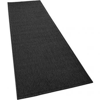 Alfombra Interior y Exterior Terraza Monocromo, tamaño: 60x100 cm, color: Negro, diseño: Lisa, uso: Moderno para terraza y balcón