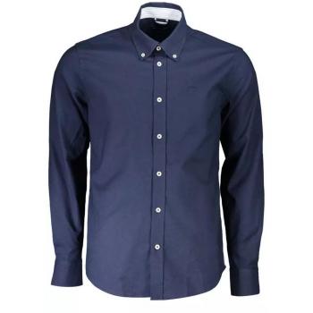 North Sails Blue Cotton Shirt with Button-Down Collar - Size S