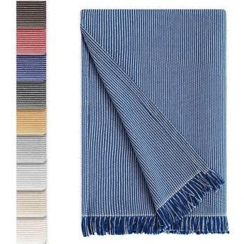 Plaid Multiusos Azul EIFFEL TEXTILE - Ideal para Sofás, Camas y Chaise Longue