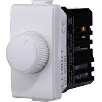 Regulador Dimmer a Manopola 100-1000W Color Blanco Compatible con BTicino Matix