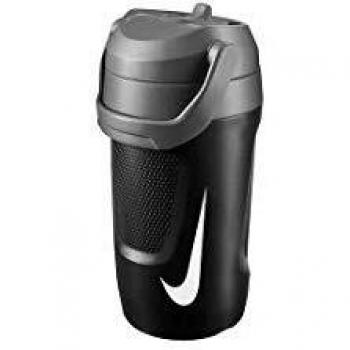 Nike Botella de agua unisex para adultos, color negro, gris y blanco, 1892 ml