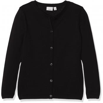 NAME IT Nitvaminica LS Knit Card F Nmt Noos Chaqueta Punto, Negro