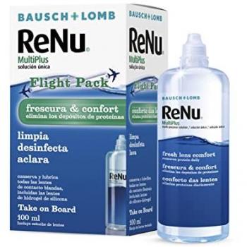 Renu MultiPlus Solución Única para Lentes de Contacto Blandas - Pack de Viaje 100 ml