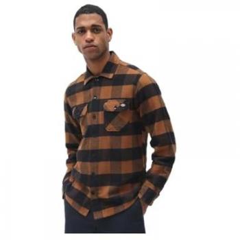 Camisa de Manga Larga Dickies New Sacramento - Color Marrón, Talla XS