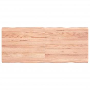 vidaXL Table Top Light Brown 120x50x(2-4)cm Treated Solid Wood Live Edge