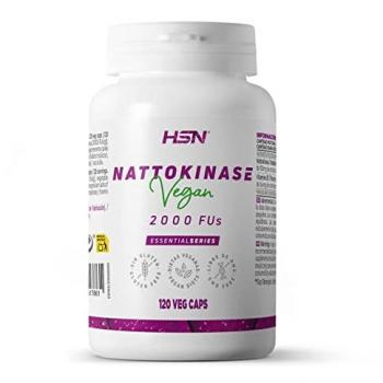 Nattokinasa 20000 FUs/g de HSN | 120 Cápsulas Vegetales - Apoyo a la Salud del Corazón, Enzima Natural No-GMO, Vegana y Sin Gluten